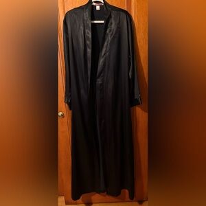 Victoria's Secret Black Satin Long Robe